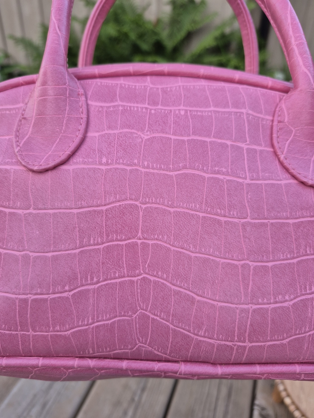 Estée Lauder Pink Faux Croc Top Handle Barrel Bag - Y2K Barbiecore - Picture 5 of 14